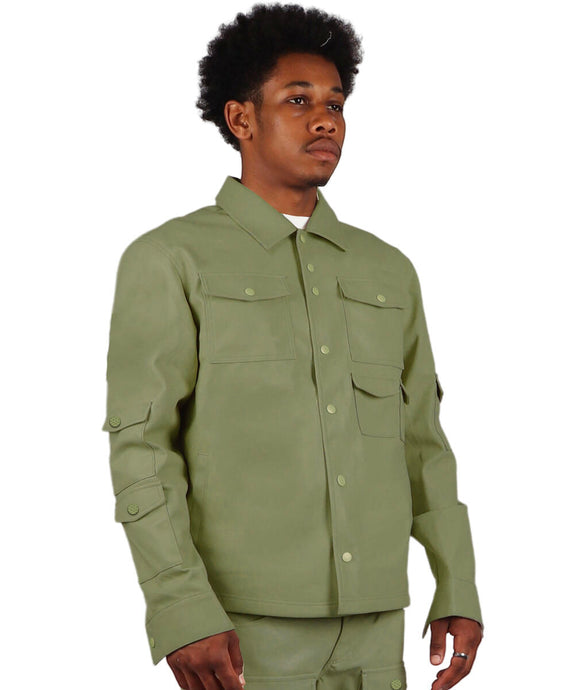 Dillon Olive Over-Sized Pocket Men's Jacket