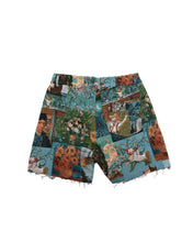 Vincent Men's Light Blue Floral Heavy Weight Tapestry Jacquard Shorts