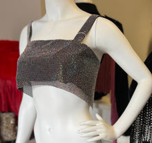 Kelis Black AB Rhinestone Crop Top