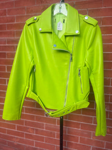 Sophia Lime Moto Jacket