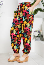 Tripp Black With Colorful Mushroom Print Pants