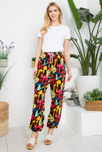 Tripp Black With Colorful Mushroom Print Pants