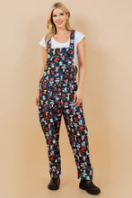 Shroomie Colorful Garden Mushroom Print Corduroy Overall