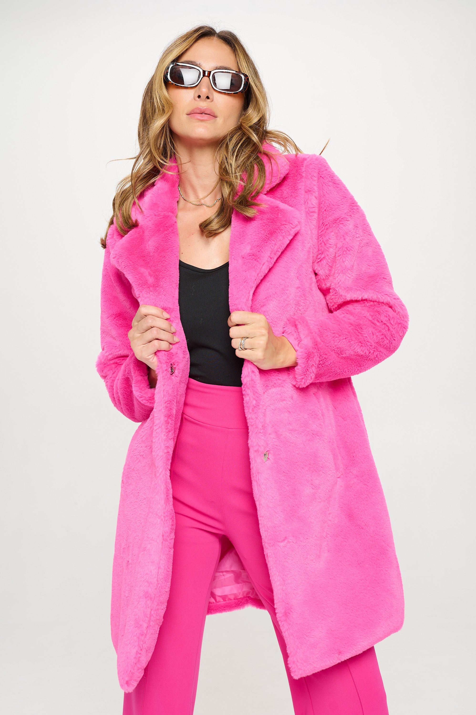 Jolene Hot Pink Easter Trench Coat