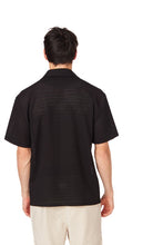 Salvatore Black Men's Textured Short Sleeve Shirt