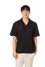 Salvatore Black Men's Textured Short Sleeve Shirt