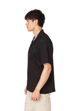 Salvatore Black Men's Textured Short Sleeve Shirt