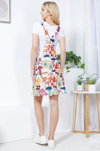 Capps White Colorful Mushroom Print Skirtall