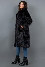 Kaitlyn Black Faux Fur Long Coat