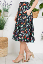 Maitake Garden Mushroom Print Swing Skirt