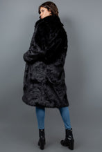 Kaitlyn Black Faux Fur Long Coat