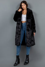 Kaitlyn Black Faux Fur Long Coat