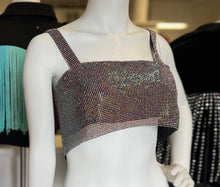 Kelis Black AB Rhinestone Crop Top