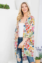 Kinoko White Colorful Mushroom Print Kimono