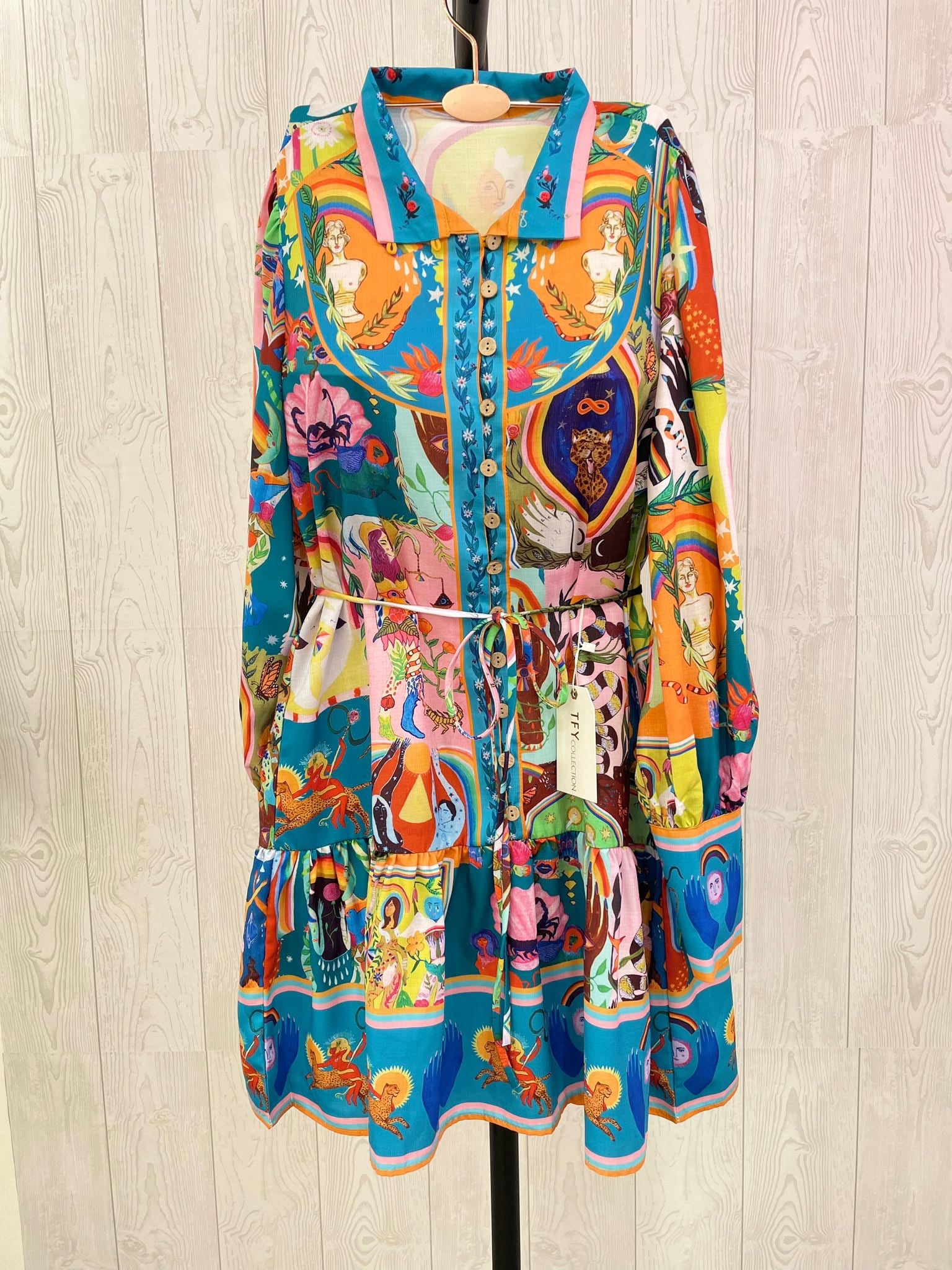 Apple Colorful Printed Dress