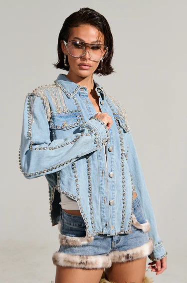 Giselle Cowgirls Bling Denim Jacket