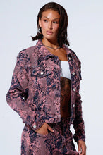 Kelly Distressed Pink Denim Jacket