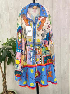 Zeppelin Colorful Printed Dress