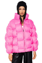 Rachel Weaved Oversized Pink Puffer