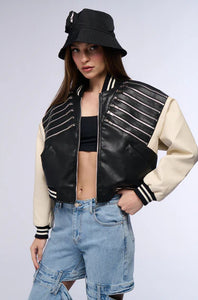 Eliza Zippered Up Bomber Jacket