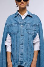 Brooklyn Blue Denim Maxi One Size Poncho