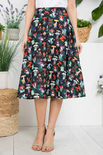 Maitake Garden Mushroom Print Swing Skirt