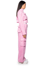 Pinky Cozy Teddy Cargo Jacket and Pant Set