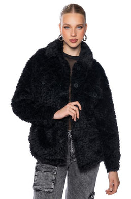 Chris Black Shaggy Faux Fur Shacket