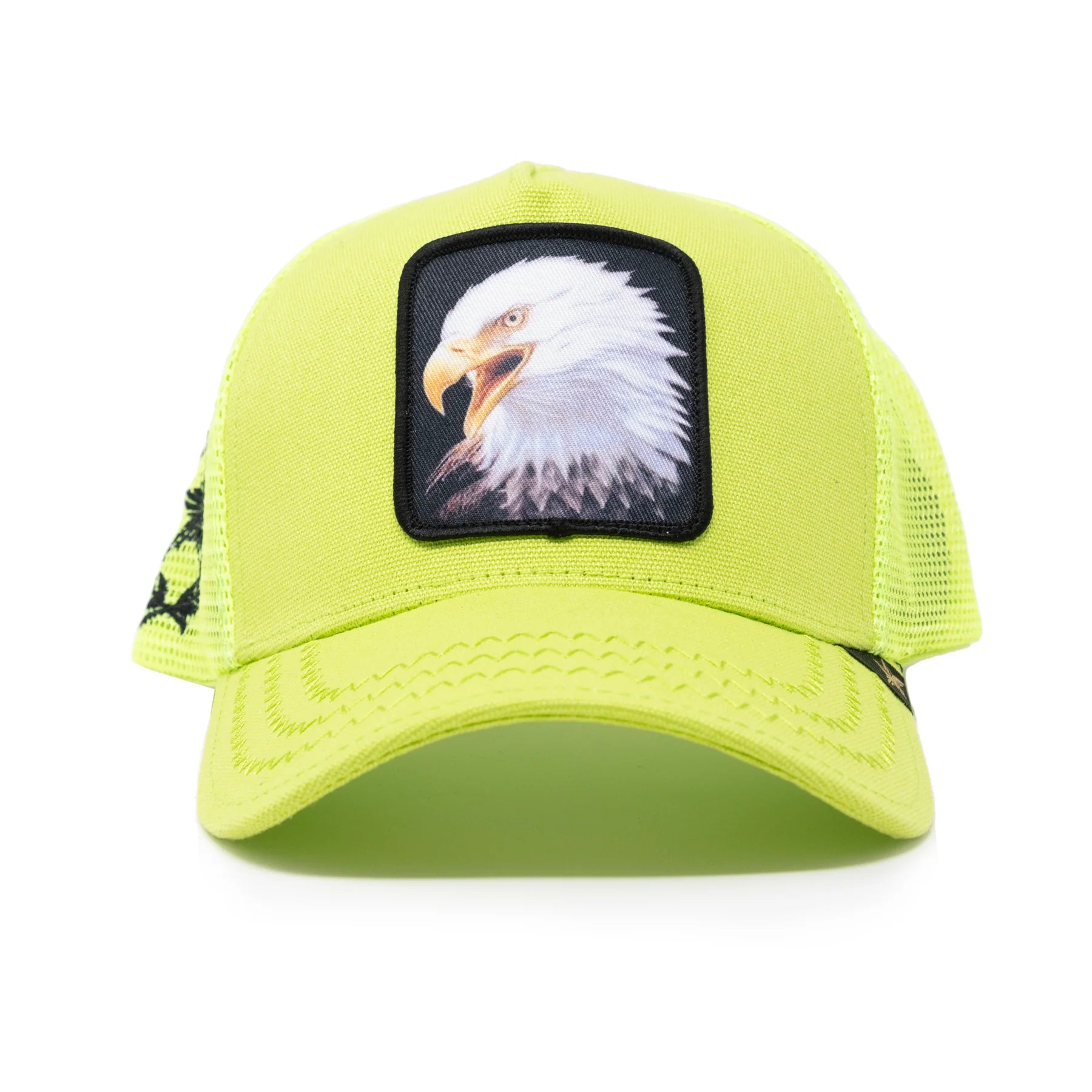 Neon Yellow Eagle Trucker Hat