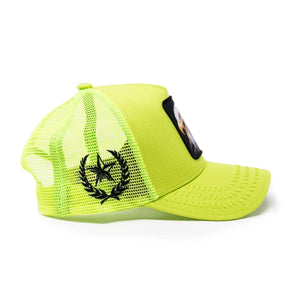 Neon Yellow Eagle Trucker Hat