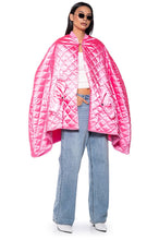 Pancho Pink Quilted Poncho