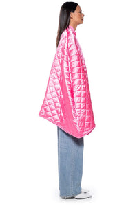 Pancho Pink Quilted Poncho