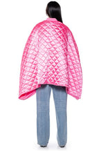 Pancho Pink Quilted Poncho