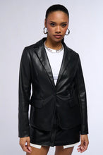 Blake Black So Soft Faux Leather Blazer