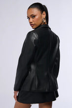 Blake Black So Soft Faux Leather Blazer