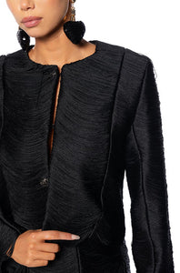 Marissa Black Fringe Detail Blazer