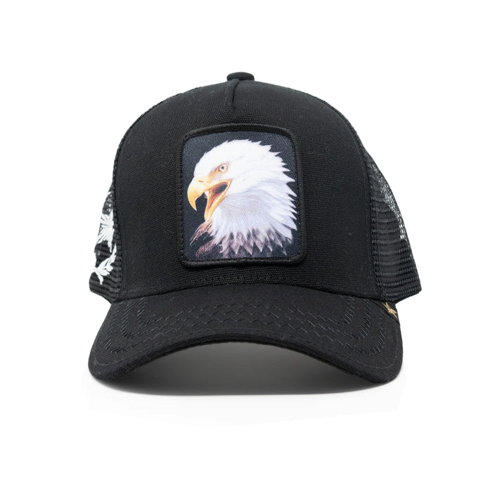 Black White Eagle Trucker Hat