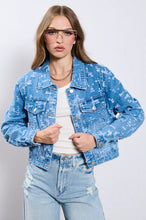 Sophia Light Blue Distressed Denim Jacket