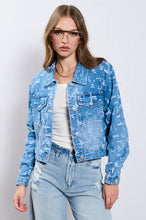 Sophia Light Blue Distressed Denim Jacket