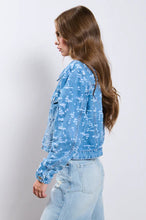 Sophia Light Blue Distressed Denim Jacket