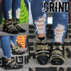 Grind Gold Booties W Ornaments